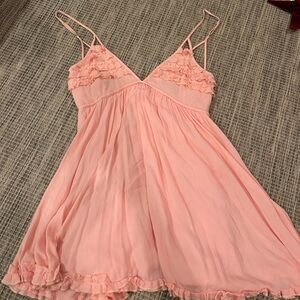 Baby Pink Barbiecore Ruffle Top Circle Skirt PaperMoon Mini